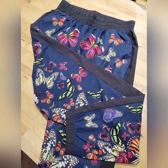 Terez Navy butterfly print soft pants Size Medium - Picture 10 of 14